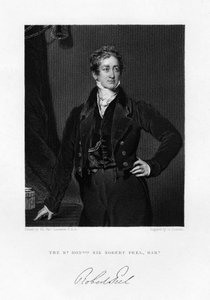 Sir Robert Peel, brittisk premiärminister, 1800-talet.
