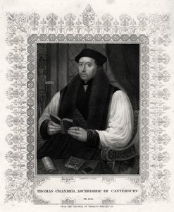 Thomas Cranmer, ärkebiskop av Canterbury, 1800-talet av J. Cochran