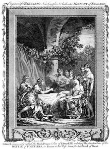 Edward, den svarte prinsen, berättar om detaljerna i slaget vid Poictiers, 1800-talet.