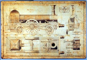 Stephensons lokomotiv "Long Boiler", 1841 av J. Farley