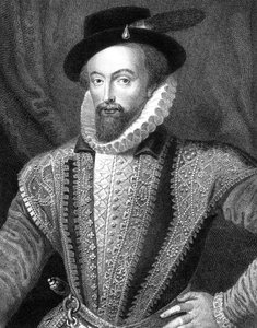 Sir Walter Raleigh, engelsk författare, poet, hovman, äventyrare och upptäcktsresande, 1821. av J Fitler