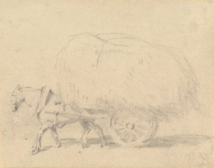 En häst som drar en last hö av J. Frederick Tayler