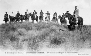 Franska främlingslegionens kavalleri, Forthassa Gharbia, Algeriet, c1905