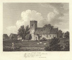 Robert Bloomfield, poet: Sapiston Church (gravyr)