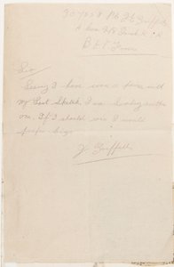 Brev till tävlingsredaktören för Liverpool Weekly Courier, 1917 av J. Griffiths