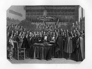 Svering av eden om ratificering av Münsterfördraget, 1648 c1870.