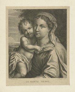 Maria sätter snäll The Blessed Virgin (titel på objekt) av J. Haagen