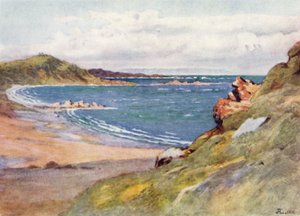 St Lunaire, med Cap Frehel i fjärran (färg litho)