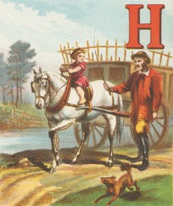 H: H är hästen, så slank och så stark; han drar hövagnen till ängen längs av J. Howard