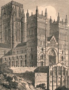 North-West View of Durham Cathedral, c1843. av J. Jackson