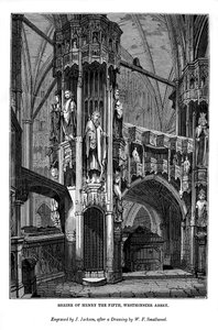 Henrik V:s helgedom, Westminster Abbey, 1843