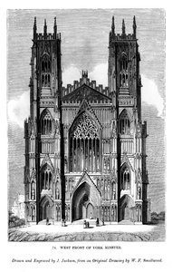 Västra fronten av York Minster, c1820-1830 1843