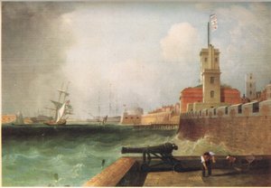 Inloppet till Portsmouths hamn 1846 av J. Lynn