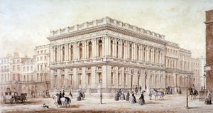 Utsikt över Army and Navy Club på Pall Mall, Westminster, London, c1853 av J Marchant
