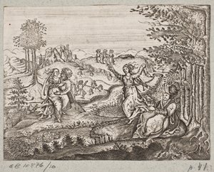 Illustration till Adam Olearius, "Persian Rosenthal av en genial poet Schich Saadi […]", Schleswig 1660