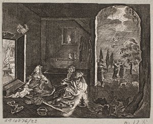 Illustration till Adam Olearius, "Persian Rosenthal av en genial poet Schich Saadi […]", Schleswig 1660