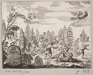 Illustration till Adam Olearius, "Persian Rosenthal av en genial poet Schich Saadi […]", Schleswig 1660