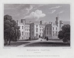 Mulgrave Castle, Yorkshire (gravyr) av John Preston Neale