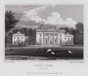Newby Park, Yorkshire (gravyr) av John Preston Neale