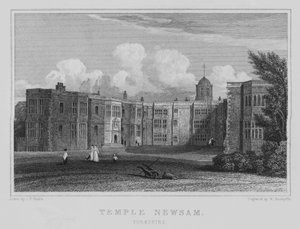 Temple Newsam, Yorkshire (gravyr) av John Preston Neale