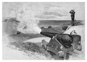 25 tons vapen vid Middle Head, Sydney, New South Wales, Australien, 1886.