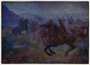 Raid in the Anglo-Scottish Borders av Border Reivers, tidigt 1500-tal