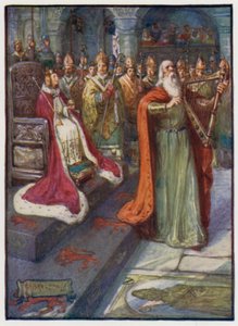 Den kungliga poeten vid kröningen av kung Alexander III av Skottland, Scone, 1249