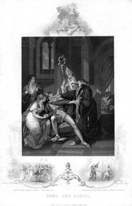 Edwy och Elgiva, 1800-talet av J. Rogers