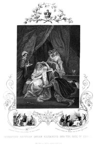Intervju mellan drottning Elizabeth och earlen av Essex, 1800-talet. av J. Rogers