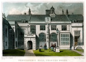 Pensioners Hall, Charterhouse, London, 1830. av J. Rogers