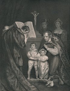 Rikard hertig av Yorks äktenskap. Bror till Edward V., 1478, 1821, mitten av 1800-talet. av J. Rogers