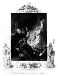 Ärkebiskop Cranmers martyrskap, 1556, 1877 av J. Rogers
