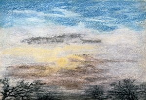 Chromatics of the Sky, 27 oktober 1883 (krita och krita på papper) av J. S. Dyason