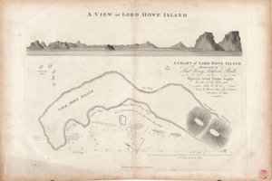 Ett sjökort över Lord Howe Island av J. Stockdale