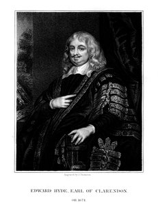 Edward Hyde, 1:e earl av Clarendon, engelsk historiker och statsman, 1824.