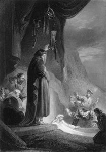 Han ropade med hög röst: Lasarus, kom fram, 1800-talet. av J. Thomson