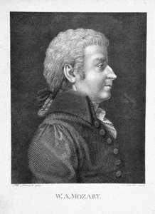 Wolfgang Amadeus Mozart, ca 1825 av J. W. Schmidt