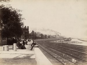 Vy över 35th Street med utsikt mot norr, Chicago, ca 1888 av J. W. Taylor