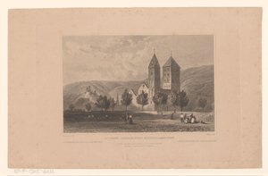 Utsikt över Johanniskirche, nära Lahnstein St. John