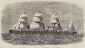 Ångfartyget Atlantic från White Star Line, som förliste nära Halifax, Nova Scotia. av J. Wells
