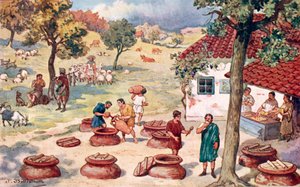 Romarriket - livet på landsbygden (jordbruk, vinframställning) (tryck)