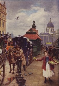 Hyttmannen och hans häst (färg litho) av J. Williamson