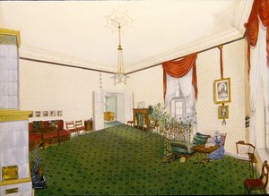 Vardagsrum i Schloss Ballenstedt i Saxe-Anhalt av J. Willing