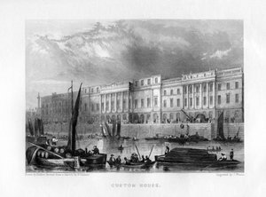 Custom House, London, 1800-talet.
