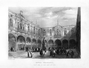 The Royal Exchange, London, 1800-talet.