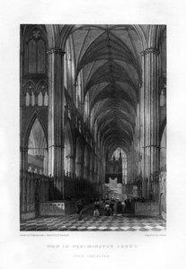 Westminster Abbey från altaret, London, 1800-talet.