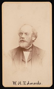 Porträtt av William Henry Edwards 1822-1909, cirka 1870-1880-talet. av J and W Vincent