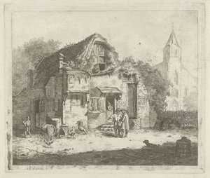 Gård nära en kyrka