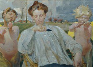 Konstnärens fru av Jacek Hyacinth Malczewski