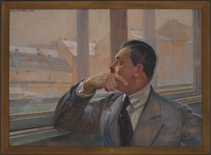 Porträtt av Mieczysław Gąsecki av Jacek Malczewski